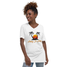 Load image into Gallery viewer, Lakay se Lakay Unisex Short Sleeve V-Neck T-Shirt
