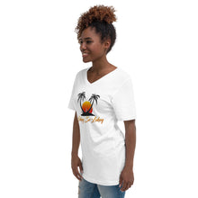 Load image into Gallery viewer, Lakay se Lakay Unisex Short Sleeve V-Neck T-Shirt
