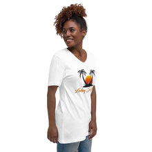 Load image into Gallery viewer, Lakay se Lakay Unisex Short Sleeve V-Neck T-Shirt
